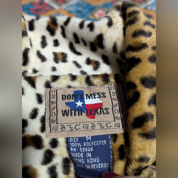Don't Mess With Texas Leopard Print Women's Jacket - Picture 5 of 6